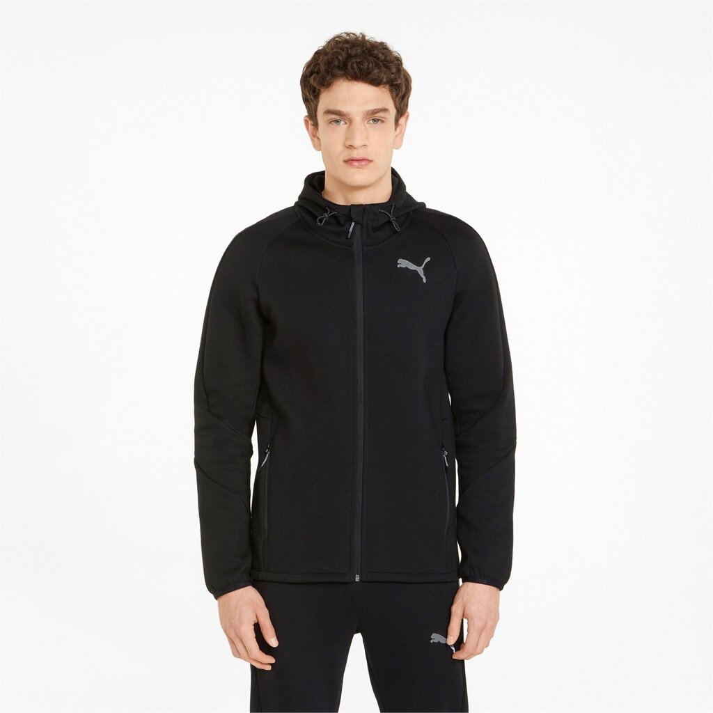 Džemperis vyrams Puma Evostripe Full-Zip, juodas цена и информация | Džemperiai vyrams | pigu.lt