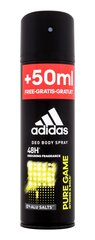 Purškiamas dezodorantas Adidas Pure Game 200 ml kaina ir informacija | Adidas Asmens higienai | pigu.lt