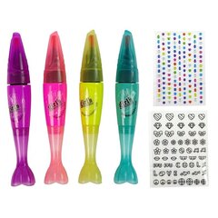 nagų dažymo rinkinys vaikams Lean Toys Lacquers Pens Coloured Stickers kaina ir informacija | Žaislai mergaitėms | pigu.lt