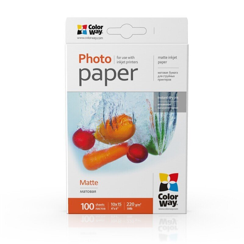 ColorWay PM2201004R Matte Photo Paper цена и информация | Priedai fotoaparatams | pigu.lt