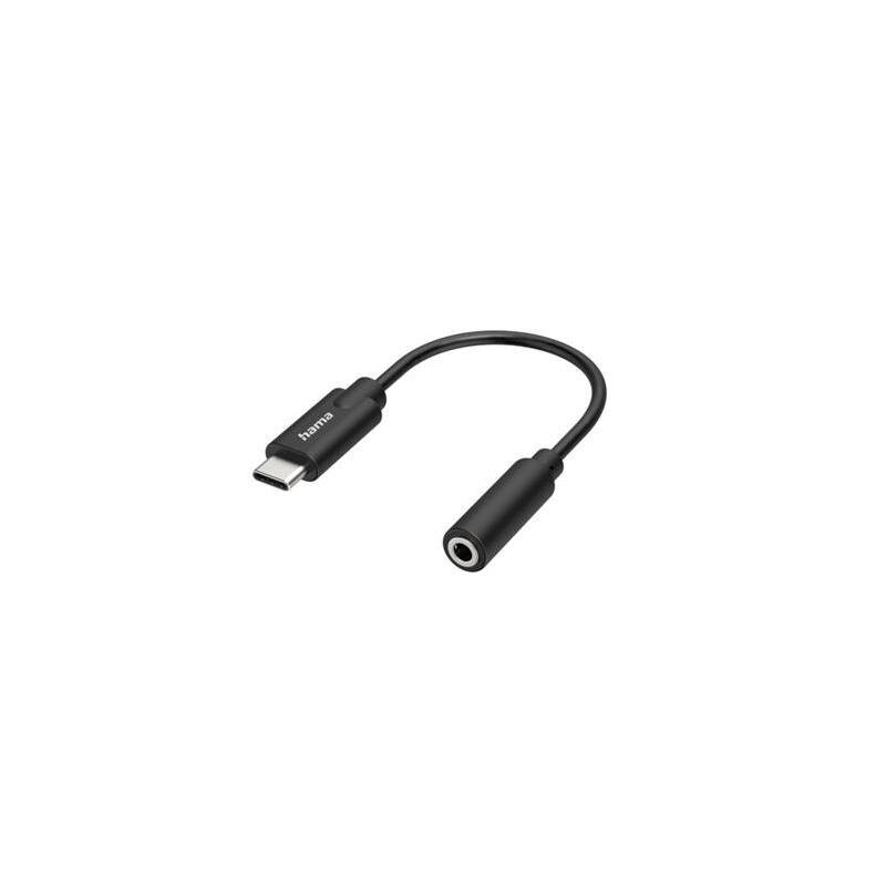 Hama Audio Adapter, USB-C plug, 3.5mm jack socket - Adapter kaina ir informacija | Kabeliai ir laidai | pigu.lt