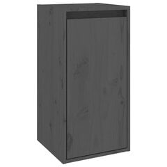 vidaXL Sieninė spintelė, pilka, 30x30x60cm, pušies medienos masyvas kaina ir informacija | Lentynos | pigu.lt