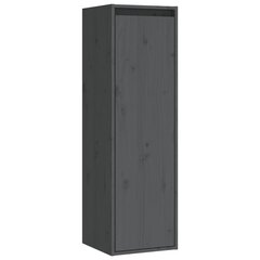 vidaXL Sieninės spintelės, 2vnt., juodos, 30x30x100cm, pušies masyvas цена и информация | Полки | pigu.lt