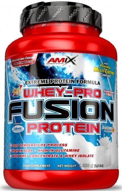 Baltymai Amix Nutrition Whey Pure Fusion bananų skonio, 1 kg. kaina ir informacija | Baltymai | pigu.lt