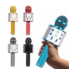 Bevielis mikrofonas su FM imtuvu, Mėlynos spalvos kaina ir informacija | Mikrofonai | pigu.lt