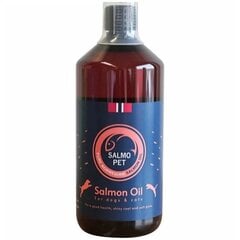Лососевое масло Salmo Pet для собак и кошек, 1000 мл цена и информация | Витамины, добавки, средства от паразитов для собак | pigu.lt