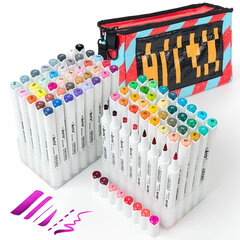 Двусторонние маркеры ARRTX Oros, 80 цветов цена и информация | Принадлежности для рисования, лепки | pigu.lt