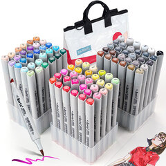Dvipusiai markeriai-flomasteriai ARRTX Oros, 90 spalvų kaina ir informacija | Piešimo, tapybos, lipdymo reikmenys | pigu.lt