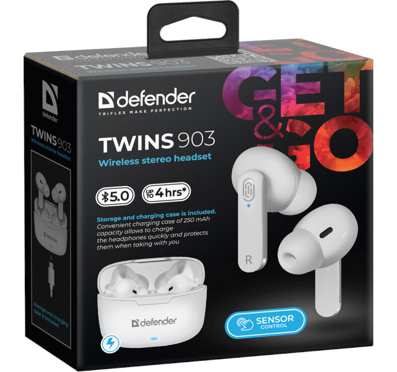 Defender Twins 903 (63903) kaina ir informacija | Ausinės | pigu.lt
