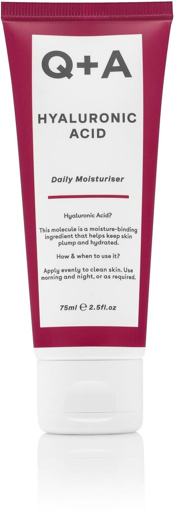 Kasdienis drėkinamasis kremas su hialurono rūgštimi Q+A Hyaluronic Acid, 75 ml цена и информация | Veido kremai | pigu.lt