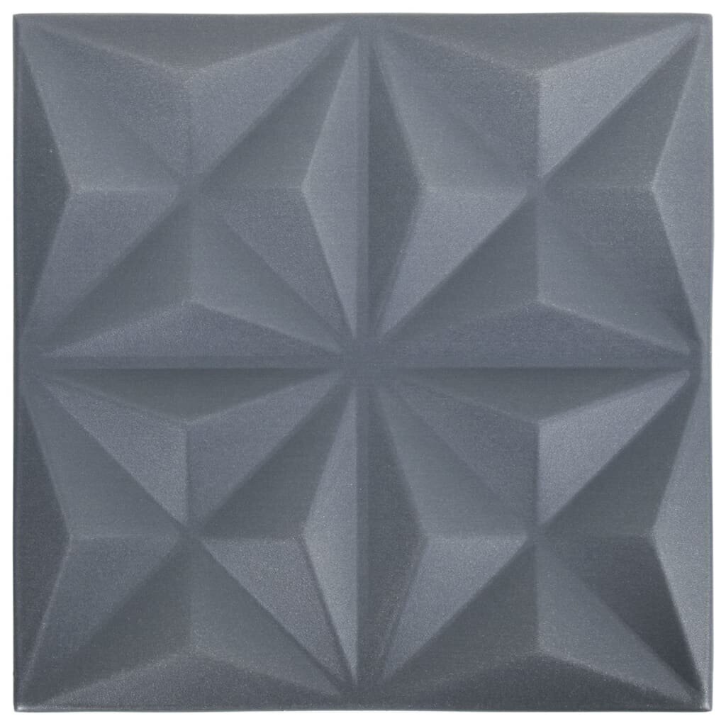 3D sienų plokštės, 48vnt., origami pilkos, 50x50cm, 12m² kaina ir informacija |  Lubų, sienų dekoro elementai | pigu.lt