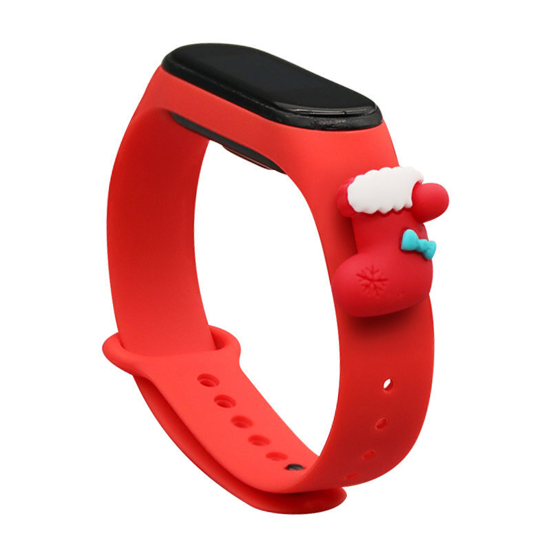 Hurtel Strap Xmas Wristband Red цена и информация | Išmaniųjų laikrodžių ir apyrankių priedai | pigu.lt