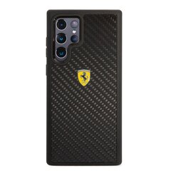 Ferrari Real Carbon Hard Case for Samsung Galaxy S22 Ultra Black цена и информация | Чехлы для телефонов | pigu.lt