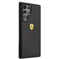 Ferrari Real Carbon Hard Case skirtas Samsung Galaxy S22 Ultra, juodas цена и информация | Telefono dėklai | pigu.lt