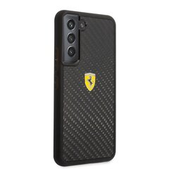 Ferrari Real Carbon Hard Case for Samsung Galaxy S22 Black цена и информация | Чехлы для телефонов | pigu.lt