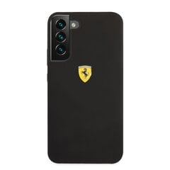 Ferrari Liquid Silicone Metal Logo Case skirtas Samsung Galaxy S22+, juodas kaina ir informacija | Telefono dėklai | pigu.lt