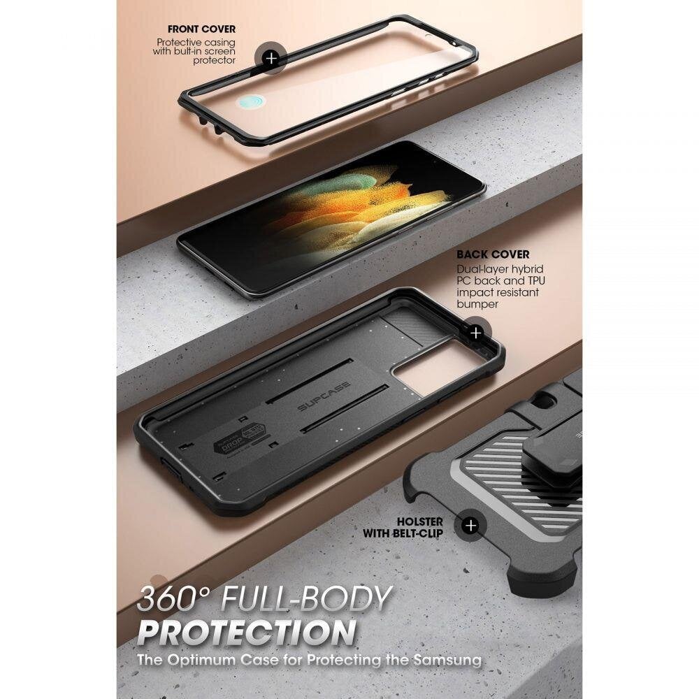 Supcase Unicorn Beetle Pro Samsung Galaxy S21 FE black kaina ir informacija | Telefono dėklai | pigu.lt