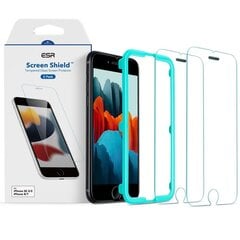 ESR Screen shield iPhone 6 / 6s / 7/8 / SE 2020/SE 2022 прозрачная защитная пленка для экрана, 2 шт. цена и информация | Защитные пленки для телефонов | pigu.lt