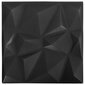 vidaXL 3D sienų plokštės, 12vnt., deimantų juodos, 50x50cm, 3m² kaina ir informacija |  Lubų, sienų dekoro elementai | pigu.lt