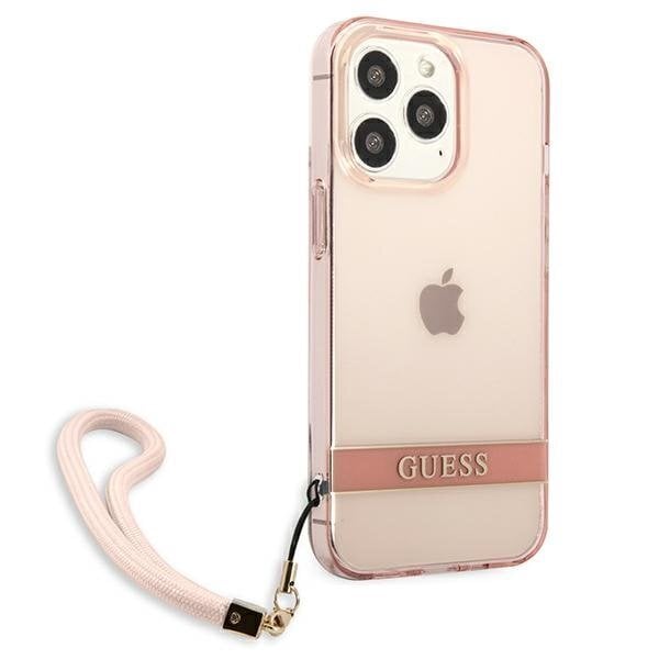 Guess GUHCP13LHTSGSP skirtas Apple iPhone 13 Pro / 13 6.1", rožinis kaina ir informacija | Telefono dėklai | pigu.lt