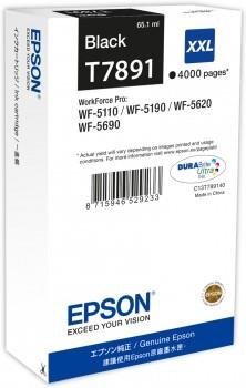 Ink Epson Black T7891 | 65 ml | WF-5110DW/WF-5190DW/WF-5620DWF/WF-5690DWF kaina ir informacija | Kasetės rašaliniams spausdintuvams | pigu.lt