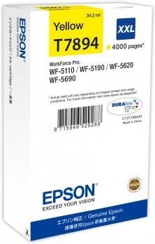 Ink Epson yellow T7894 | 34 ml | WF-5110DW/WF-5190DW/WF-5620DWF/WF-5690DWF kaina ir informacija | Kasetės rašaliniams spausdintuvams | pigu.lt