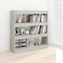 vidaXL Spintelė knygoms/kambario pertvara, betono pilka, 100x30x103cm цена и информация | Полки | pigu.lt