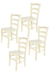 Tommychairs - набор из 4 стульев VENICE из бука в белый анилин, сиденье из ткани слоновой кости цена и информация | Стулья для кухни и столовой | pigu.lt