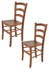 Tommychairs - набор из 2 стульев VENICE  из бука медового цвета, сиденье из эко-кожей слоновой кости цена и информация | Стулья для кухни и столовой | pigu.lt