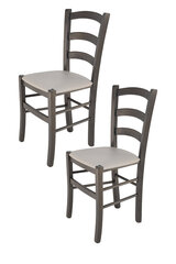 Tommychairs - набор из 2 стульев VENICE структура из бука темно-орехового цвета и сиденье из дерева цена и информация | Стулья для кухни и столовой | pigu.lt