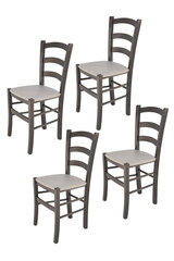 Tommychairs -  набор из 4 стульев VENICE из бука в светло-серый и сиденье в серый ткань  цена и информация | Стулья для кухни и столовой | pigu.lt