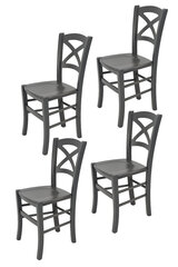 Kėdė Cross, 4 vnt, pilkos kaina ir informacija | Virtuvės ir valgomojo kėdės | pigu.lt