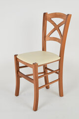 Kėdė Cross, 2 vnt, rudos kaina ir informacija | Virtuvės ir valgomojo kėdės | pigu.lt