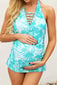 Dviejų dalių maudymosi kostiumėlis Teal Palms Crisscross Maternity nėščiosioms kaina ir informacija | Maudymosi kostiumėliai | pigu.lt