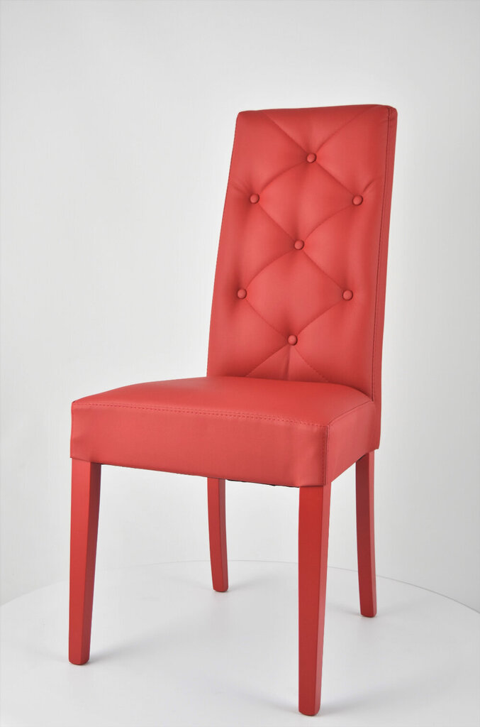 Kėdė Chantal, 4 vnt, raudonos цена и информация | Virtuvės ir valgomojo kėdės | pigu.lt
