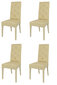 Kėdė Chantal, 4 vnt, rudos kaina ir informacija | Virtuvės ir valgomojo kėdės | pigu.lt