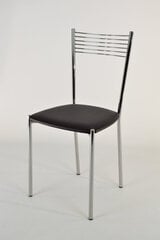 Tommychairs - Набор из 4 стульев ELEGANCE хромированная стальная конструкция c сиденьем цвета моккo цена и информация | Стулья для кухни и столовой | pigu.lt