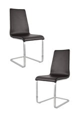 Комплект из 2 консольныx стульев BERLIN с ножками из хромированной стали, искусственнaя кожa мока цена и информация | Стулья для кухни и столовой | pigu.lt