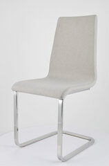 Комплект из 4 консольныx стульев LONDON с ножками из хромированной стали ткань жемчужно-серого цвета цена и информация | Стулья для кухни и столовой | pigu.lt