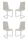 Kėdė London, 4 vnt, pilkos kaina ir informacija | Virtuvės ir valgomojo kėdės | pigu.lt