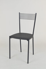 Tommychairs - Комплект из 4 стульев ELEGANCE из темно-серой стали, сиденье из темно-серой экокожи цена и информация | Стулья для кухни и столовой | pigu.lt