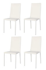 Kėdė Julia, 4 vnt, baltos kaina ir informacija | Virtuvės ir valgomojo kėdės | pigu.lt