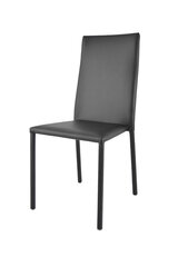 Tommychairs - штабелируемое кресло JULIA, стальная конструкция обшитая черной искусственной кожей цена и информация | Стулья для кухни и столовой | pigu.lt