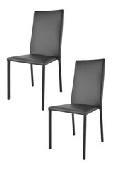 Kėdė Julia, 2 vnt, juodos kaina ir informacija | Virtuvės ir valgomojo kėdės | pigu.lt