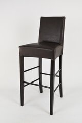 Tommychairs - 2 табуретa LUISA из бука в цвет венге с обивкой из искусственной кожи коричневого цвета цена и информация | Стулья для кухни и столовой | pigu.lt