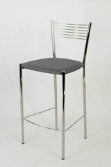 Tommychairs- 2 табурета ELEGANCE из хромированной стали, сиденье из соломенно-как шоколадного цвета цена и информация | Стулья для кухни и столовой | pigu.lt