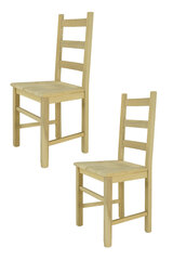 Tommychairs - набор из 2 стульев RUSTICA структура из бука дубового цвета и сиденье из дерева цена и информация | Стулья для кухни и столовой | pigu.lt