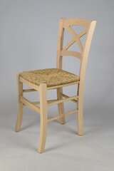 Tommychairs - Набор из 4 стульев CROSS из бука белого анилина, сиденьем обтянутым тканью цвет палевого цена и информация | Стулья для кухни и столовой | pigu.lt