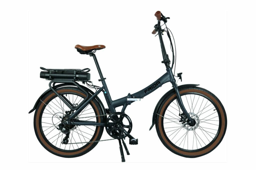 Sulankstomas elektrinis dviratis Blaupunkt Frida 24", pilkas kaina | pigu.lt