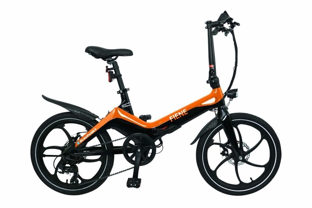 Sulankstomas elektrinis dviratis Blaupunkt Fiene 20", oranžinis kaina ir informacija | Elektriniai dviračiai | pigu.lt